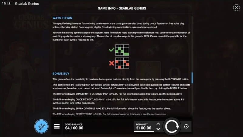 Gearlab Genius – Super Reel’i vertikaal Wild-sümbolitest